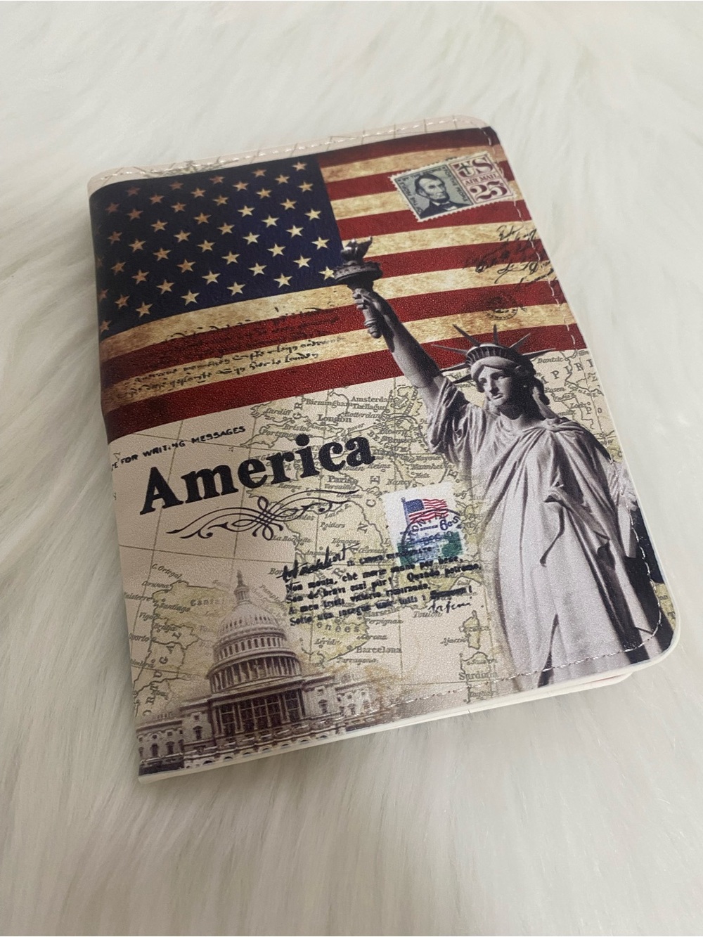 Patriotic America Passport Cover – Red, Blue, White